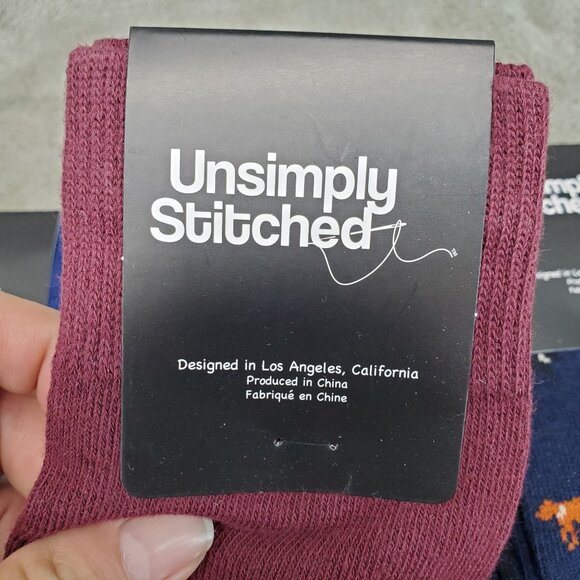 Unsimply Stitched Socks Mens One Size Four Pack Bundle of Crew Socks *NWT* - Picture 6 of 11